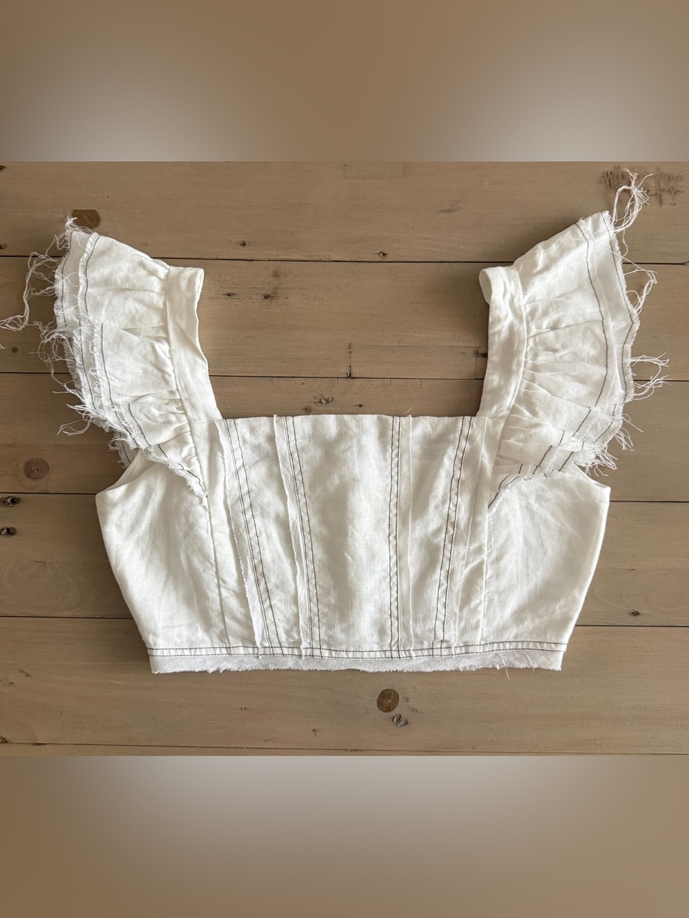 STORIA White Cropped Boutique Tank Top | Medium | Worn Once
